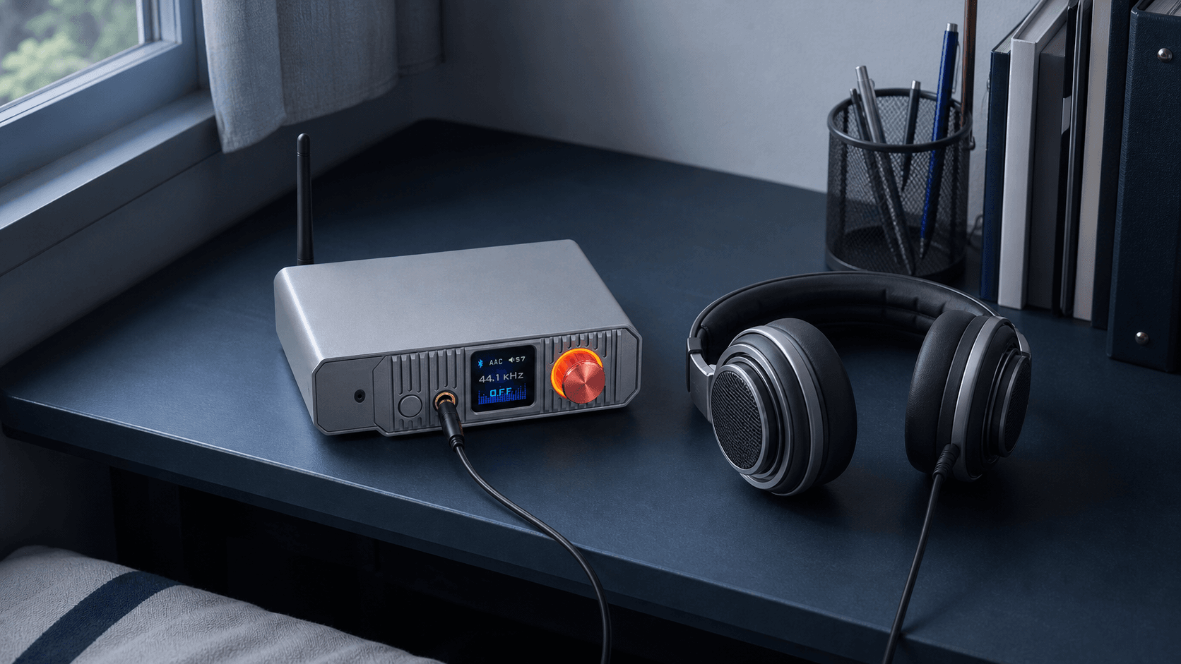 Bluetooth DAC receiver and desktop headphone amplifier