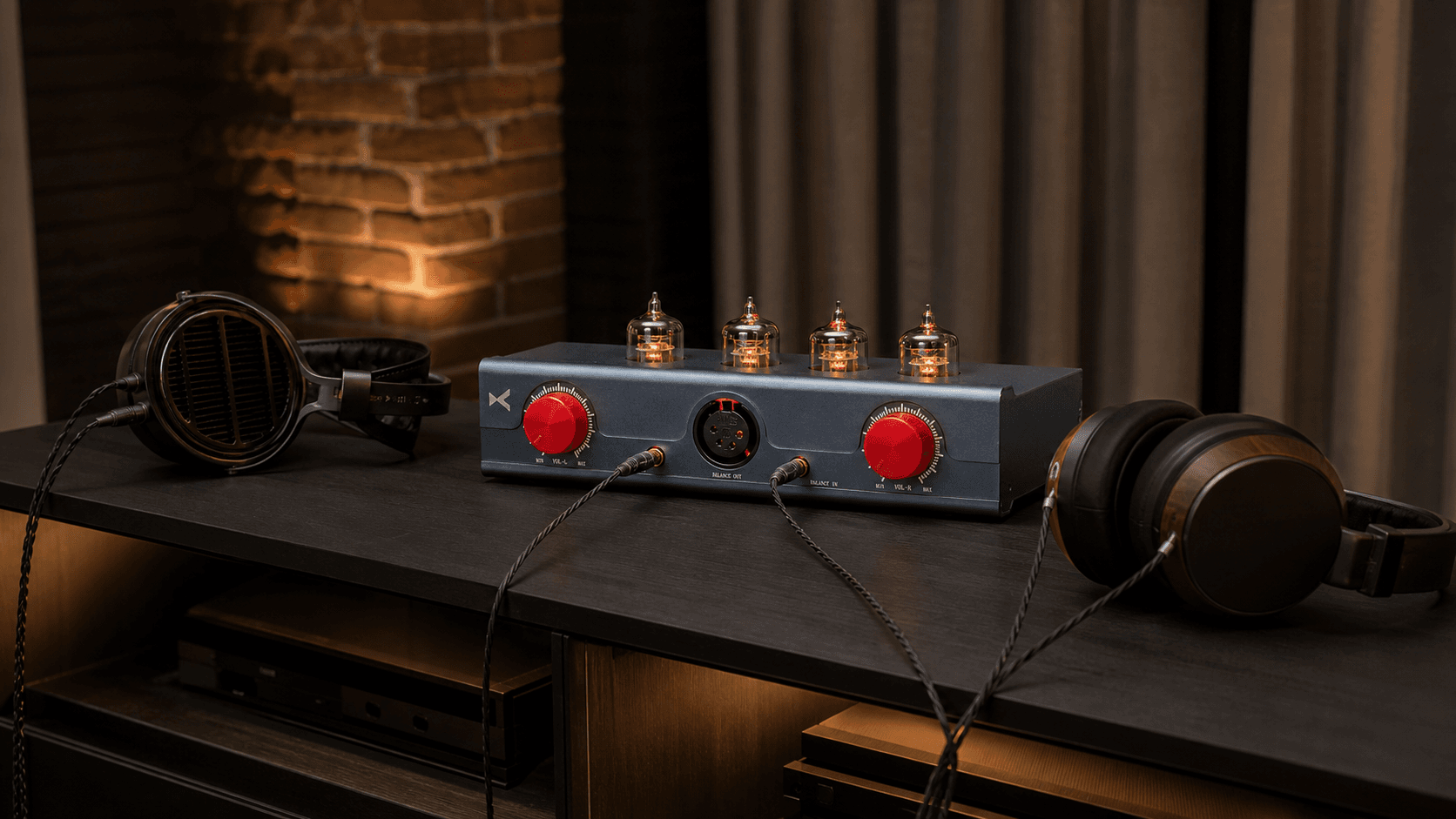 Fully Balanced Hybrid Tube Headphone Amplifier.