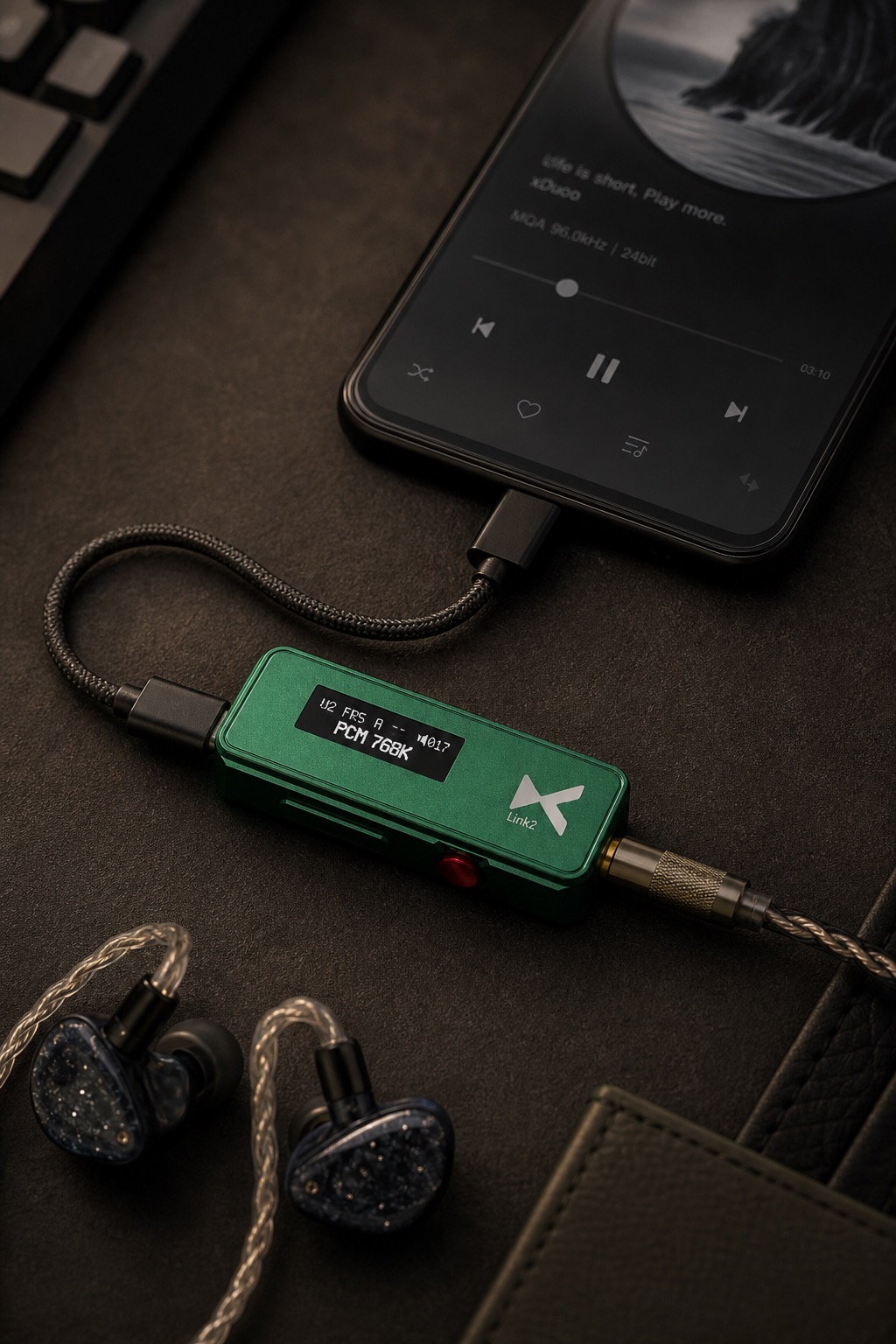 Portable USB DAC & Headphone Amplifier Cable.