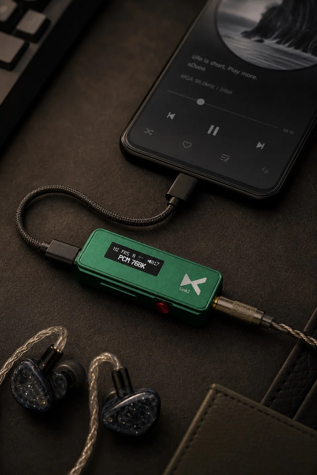 Portable USB DAC & Headphone Amplifier Cable.