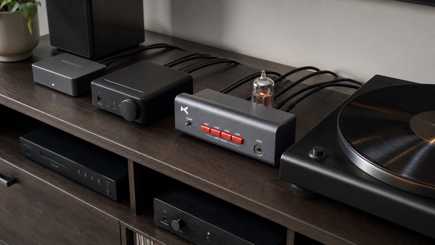 12AU7 Tube Buffer & Analog Input Switcher.