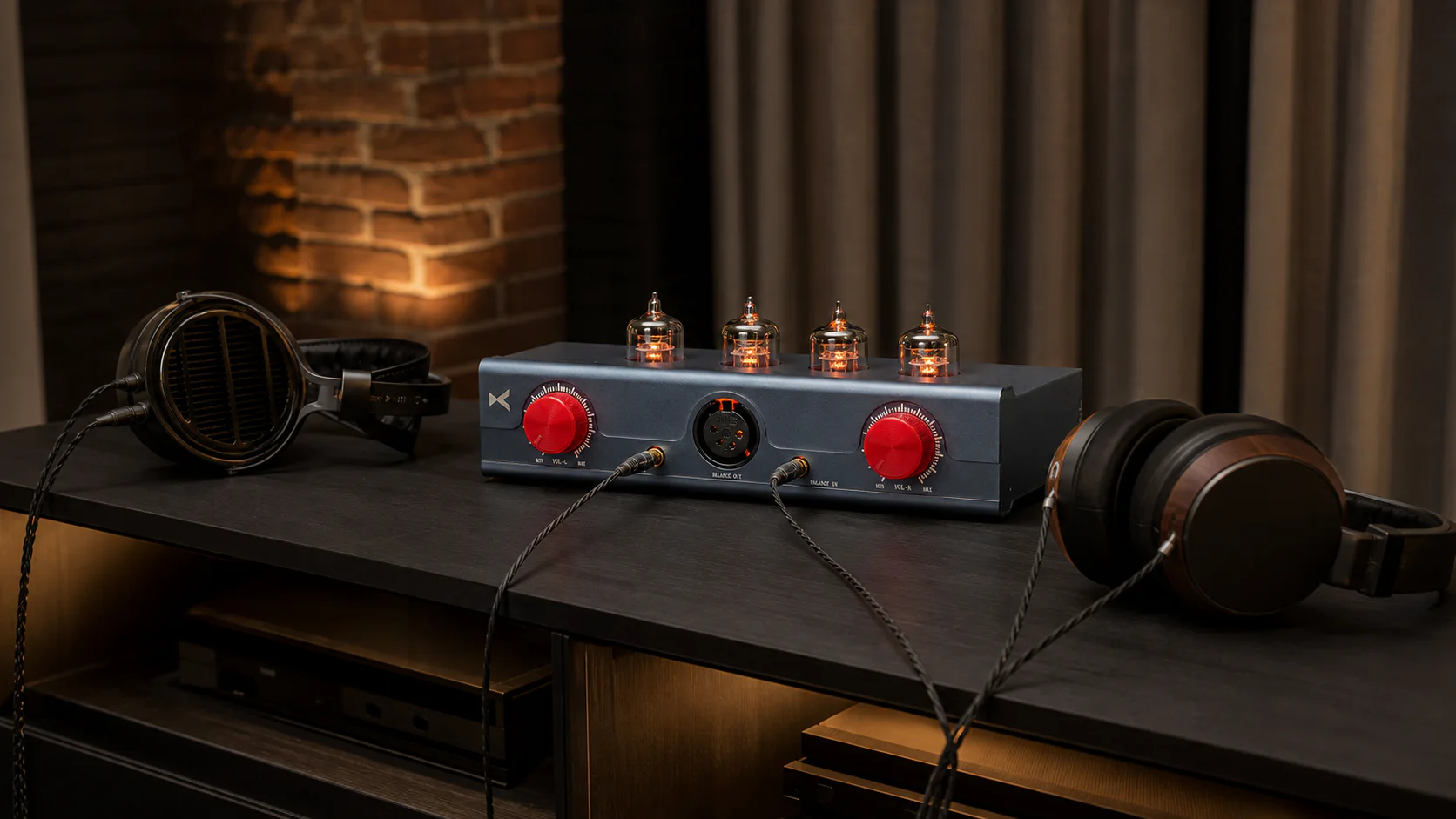 Fully Balanced Hybrid Tube Headphone Amplifier.