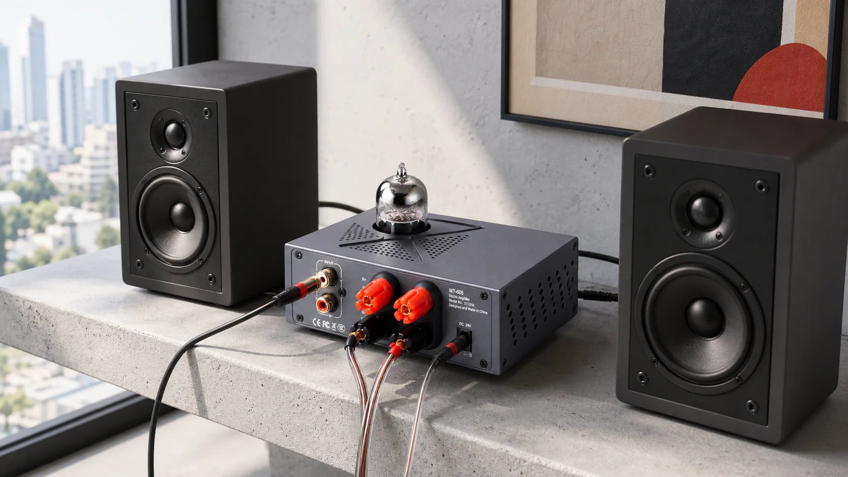 MT-605 Compact tube-buffered stereo speaker amplifier | Official
