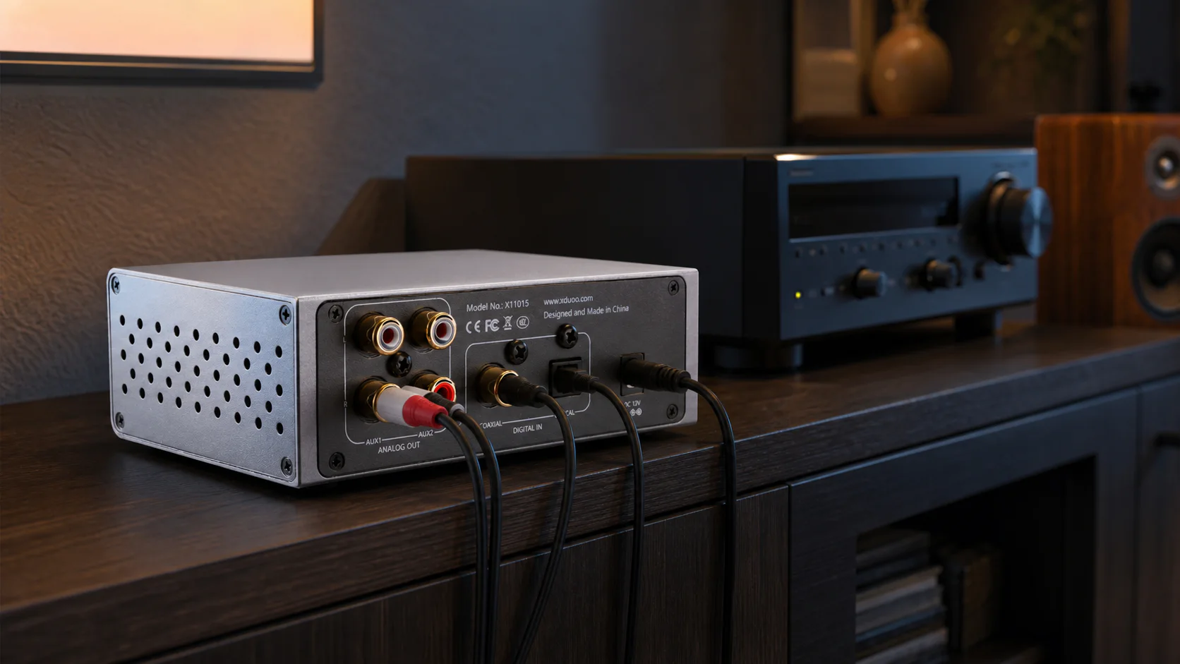 Compact optical and coaxial DAC with tone control