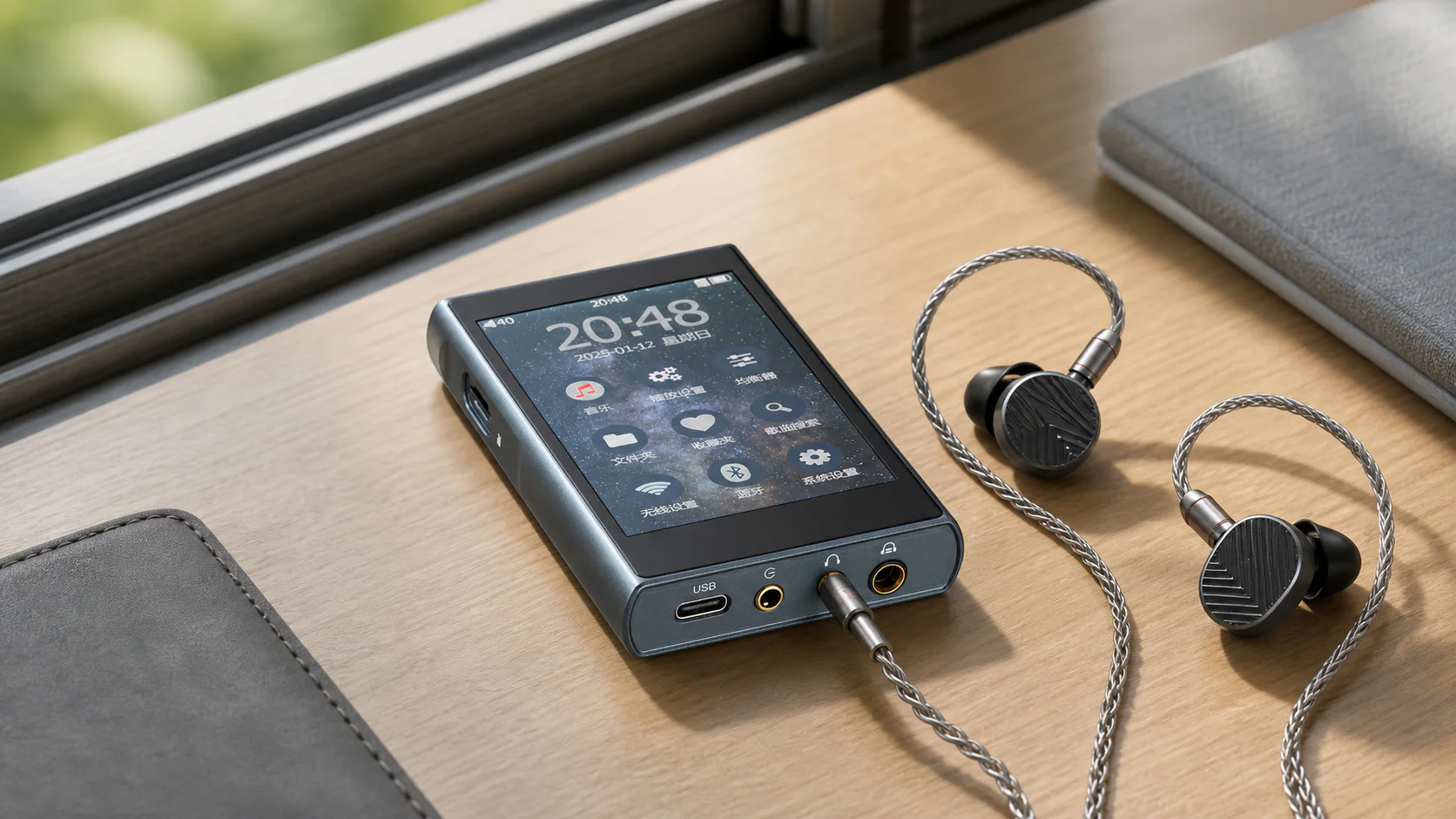 Touchscreen High-Resolution Digital Audio Player.